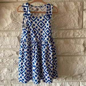 💙 Tea Collection Geometrical Blue Dress - Size 3